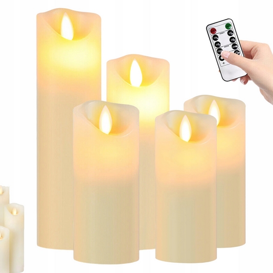 LED Sviečky s Realistickým Plameňovým Efektom a Diaľkovým Ovládaním - Ideálne na Akékoľvek Oslavy